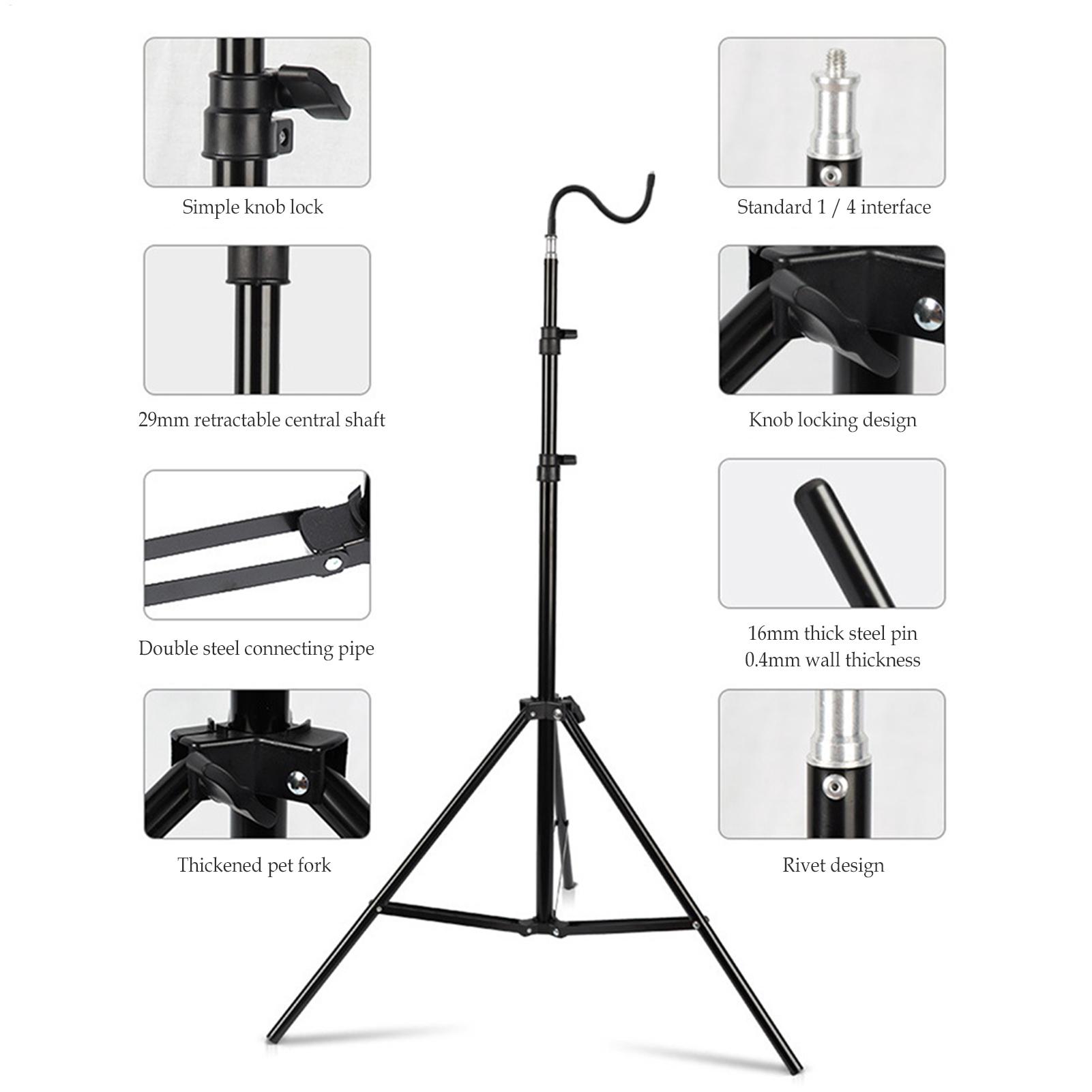 Camping Cooking Tripod - 2m Campinglight Stand Folding Telescoping Tripod