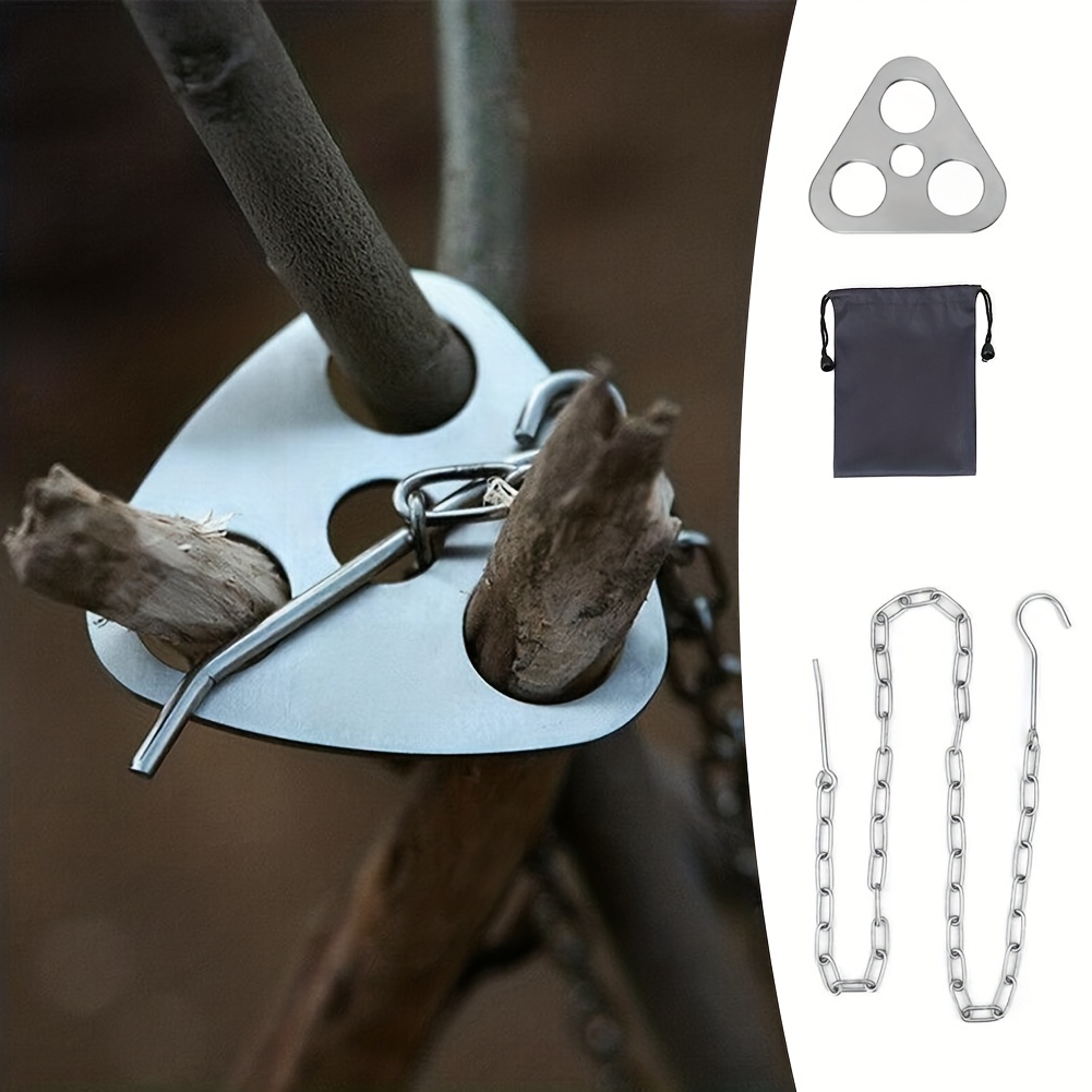 Camping Cooking Tripod - Portable Detachable Outdoor Barbecue Tripod Hanging