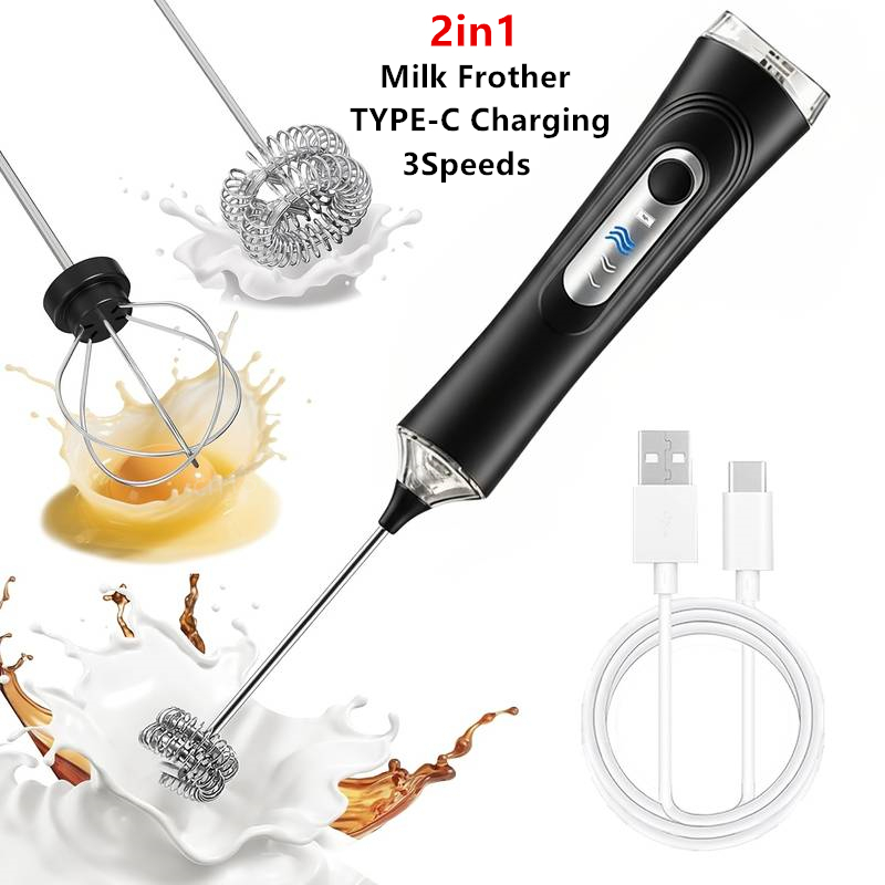Pocket Coffee Maker - Electric Milk Frother Foamer + Egg