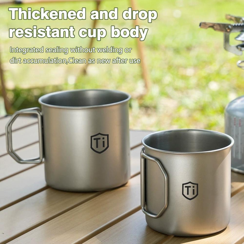 Camping Cooking Bundle - Camping Mug Titanium Cup Tourist Tableware