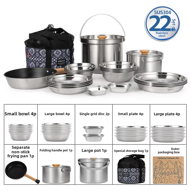Camping Cooking Recipes - NOBANA Newest Outdoor Stainless Steel Pot