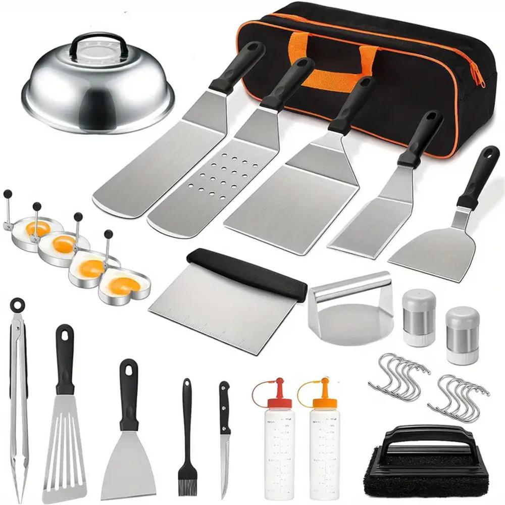 Camping Cooking Flat Top - 33Pcs Flat Top Griddle Accessories Kit