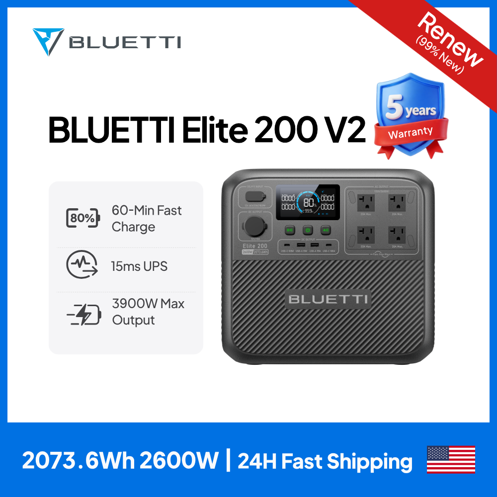 Camping Cooking Box - 【Renew】BLUETTI Elite 200 V2 Portable Power