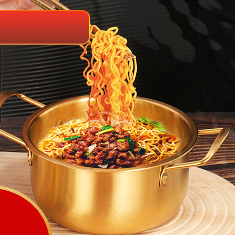 Camping Cooking Noodles - Stainless Steel Korean Ramen Pot Easy