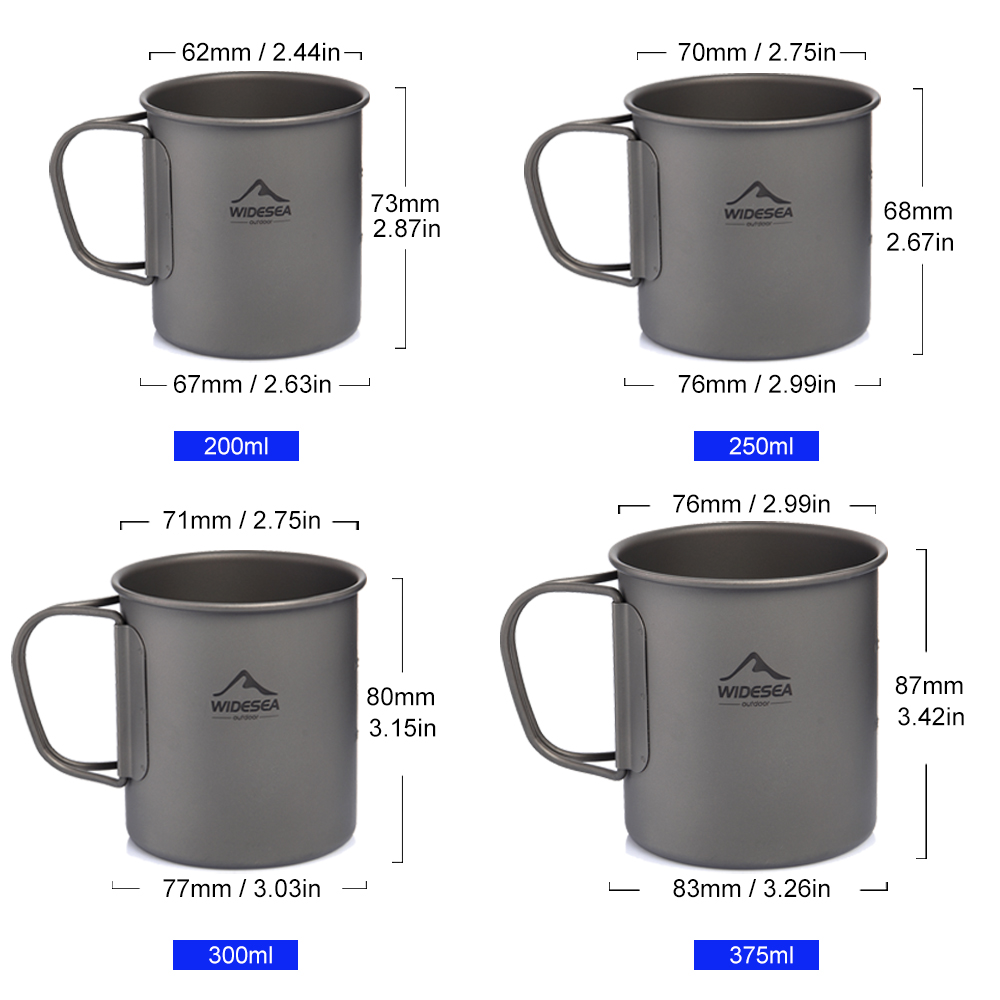 Widesea Camping Mug Titanium C - Camping Cooking Bundle 评论和价格