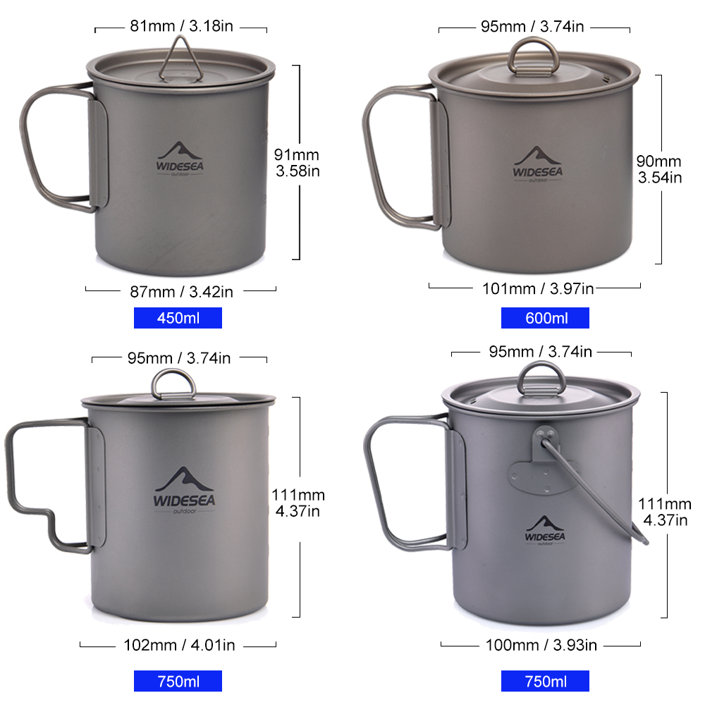 Widesea Camping Mug Titanium C - Camping Cooking Bundle 评论和价格