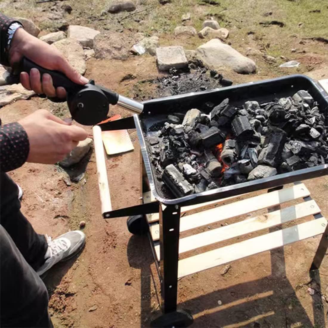 Outdoor Cooking Barbecue Blowe - Camping Cooking Recipes 评论和价格