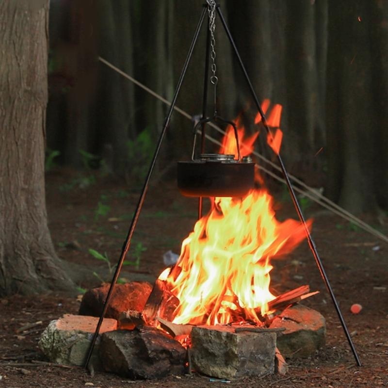 Campfire Cooking Tripod Set Ad - Camping Cooking Tripod 评论和价格