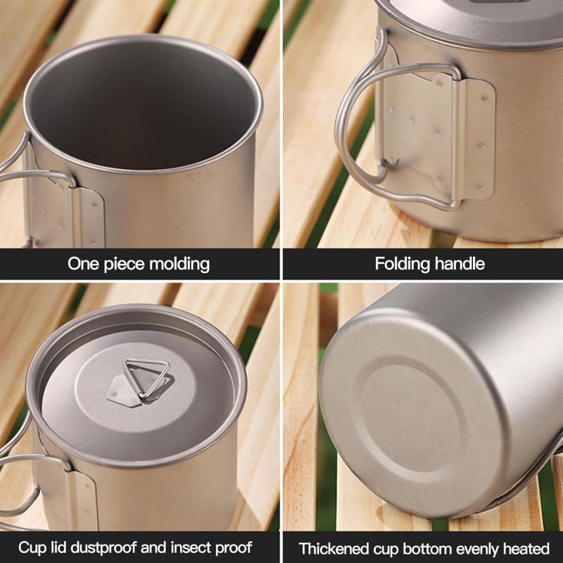 Titanium Camping Mug with Fold - Camping Cooking Recipes 评论和价格