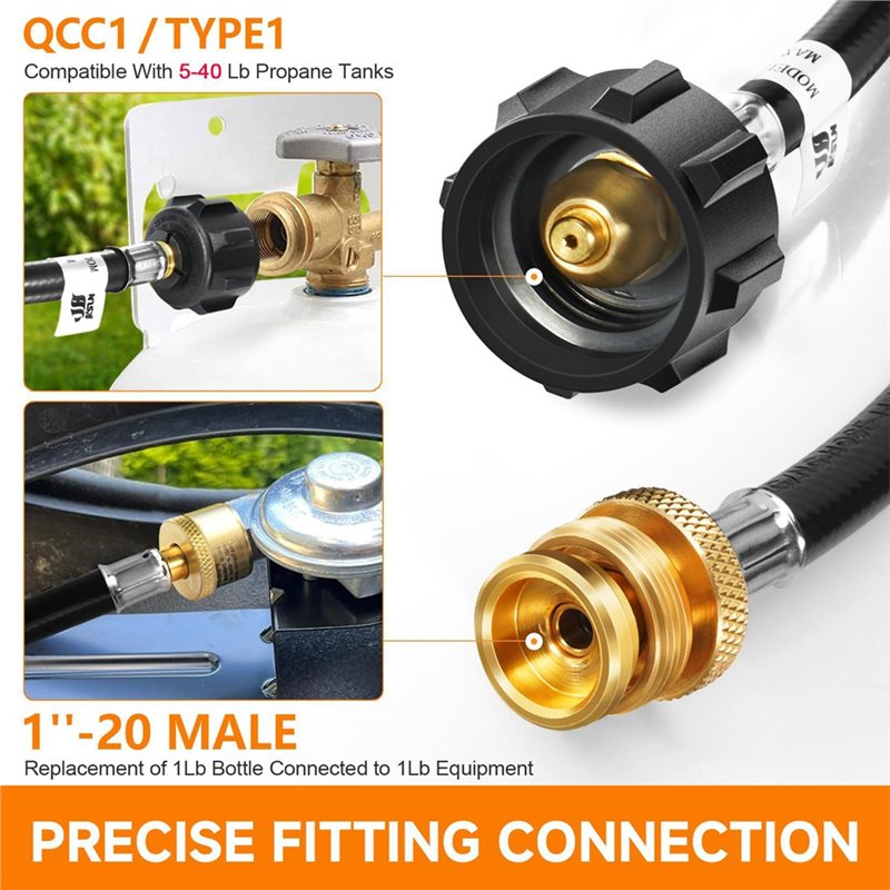 QCC Propane Tanks Adapter Hose - Camping Cooking Easy 评论和价格