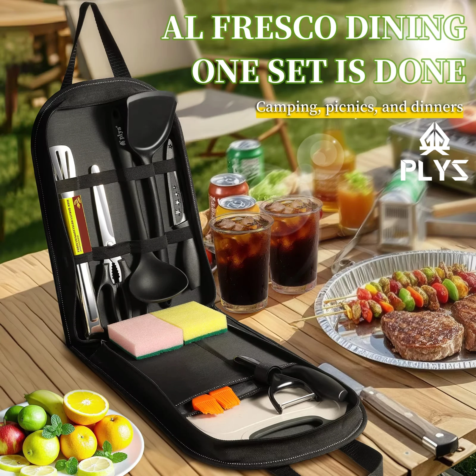 Portable outdoor utensils set  - Camping Cooking Bundle 评论和价格