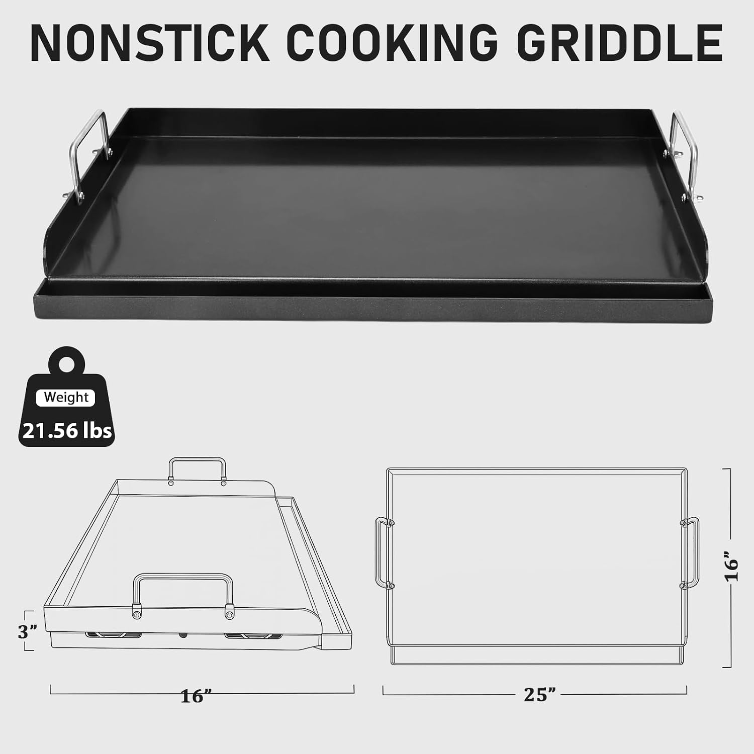 Nonstick Cast Iron Flat Top Gr - Camping Cooking Flat Top 评论和价格