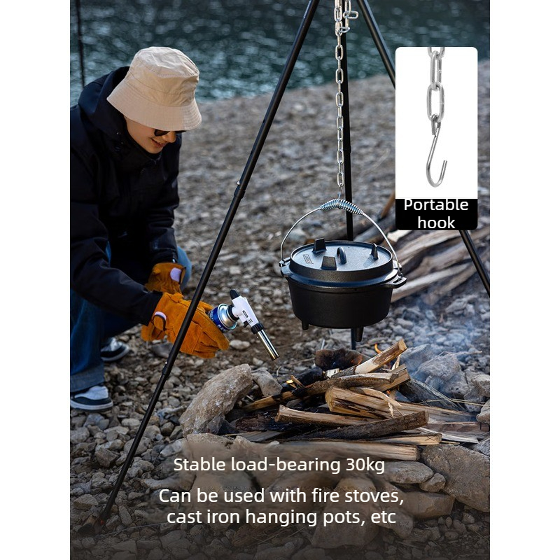 Aluminum Alloy Hanging Pot Bra - Camping Cooking Tripod 评论和价格