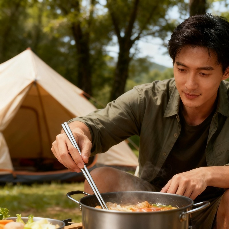 Durable Portable Titanium Chop - Camping Cooking Noodles 评论和价格