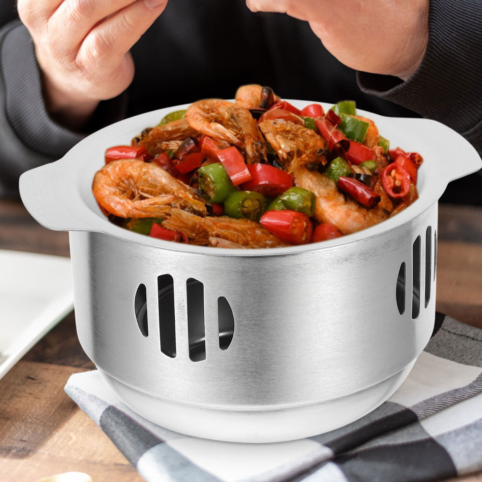 1Set Stainless Steel Cooking P - Camping Cooking Noodles 评论和价格
