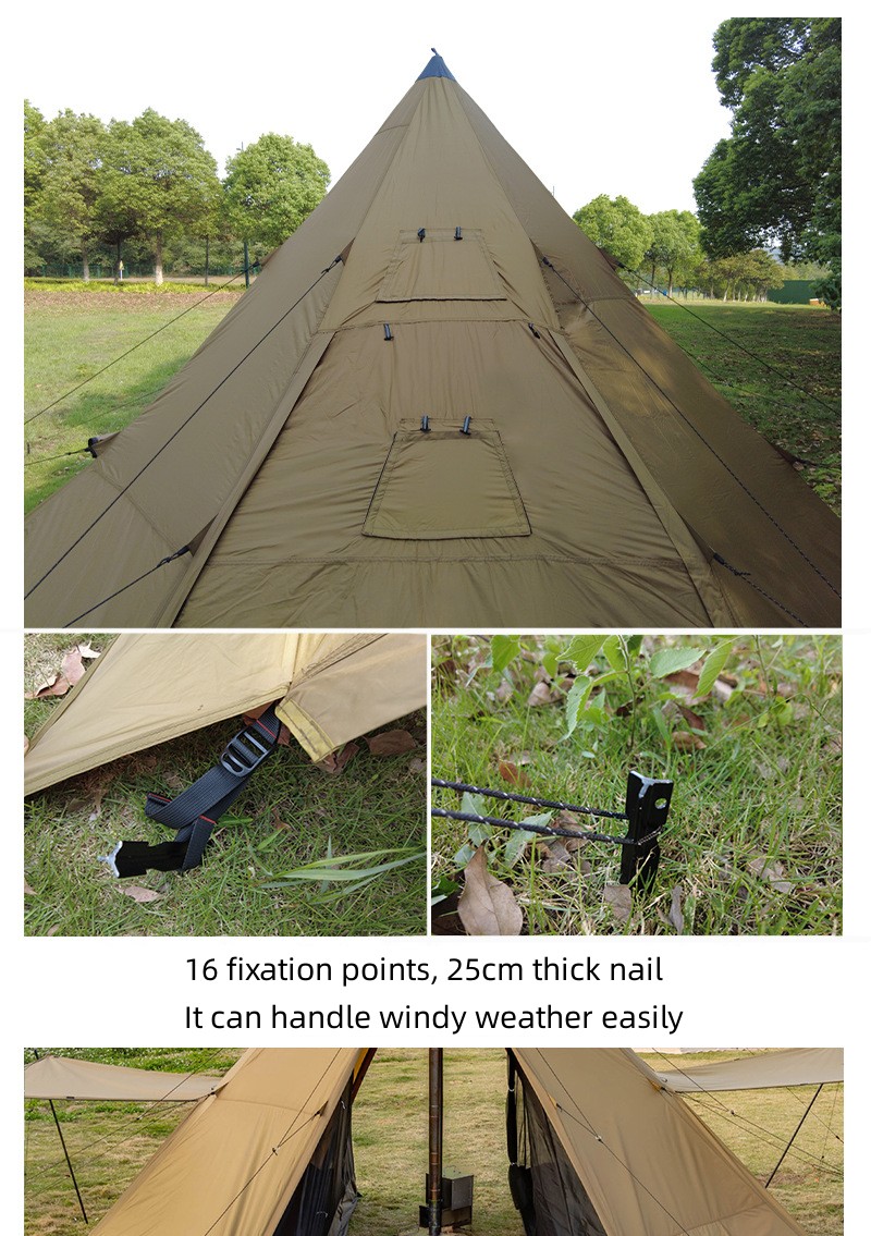 Camping Pyramid Tent With Snow - Camping Cooking Snow 评论和价格