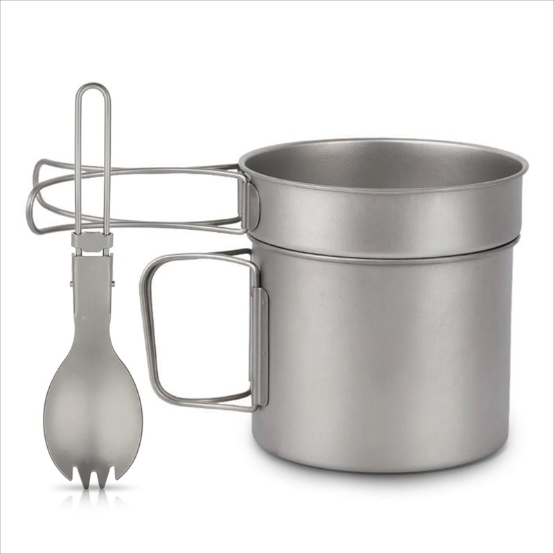 Lixada Ultralight Titanium Coo - Camp Spork Set 评论和价格