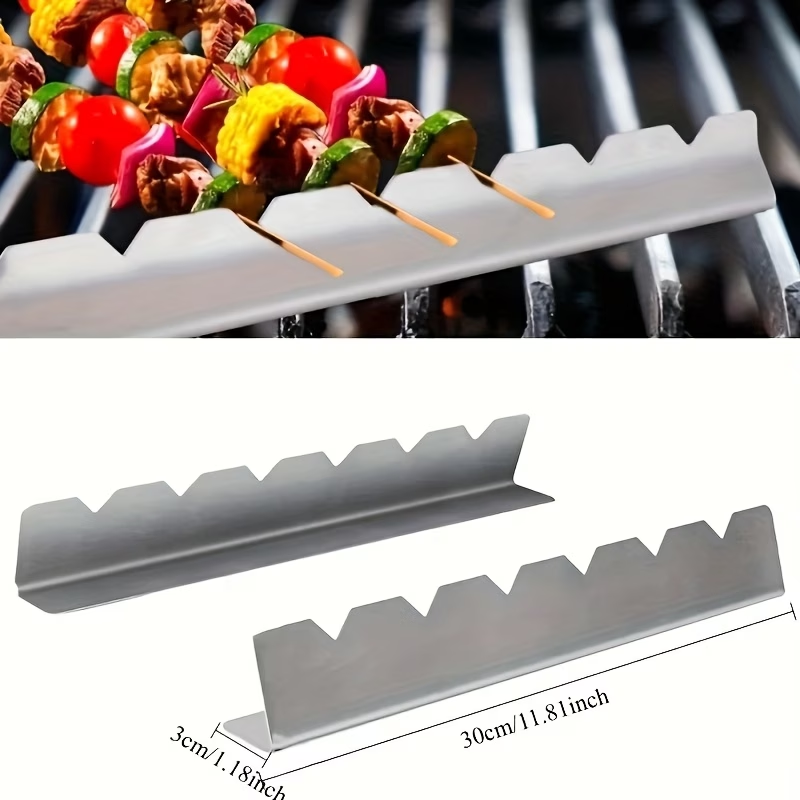 2 Pcs Stainless Steel Kebab Sk - Camping Cooking Utensil Holder 评论和价格