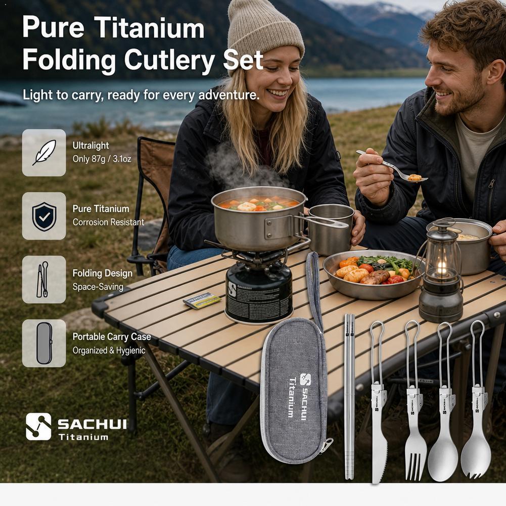 Titanium Camping Spork Cutlery - Camp Spork Set 评论和价格