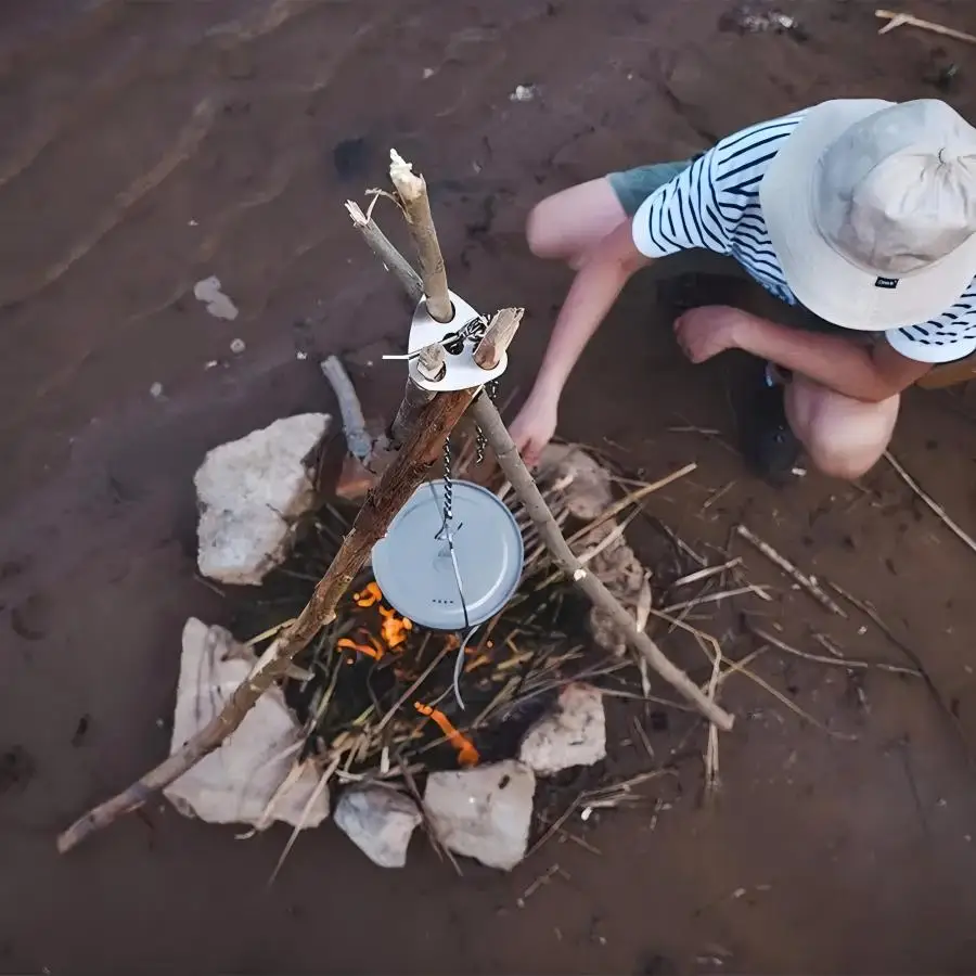 Stainless Steel Portable Campi - Camping Cooking Tripod 评论和价格