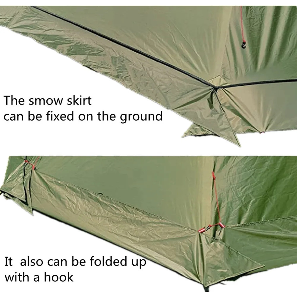 New Pyramid Tent With Snow Ski - Camping Cooking Snow 评论和价格