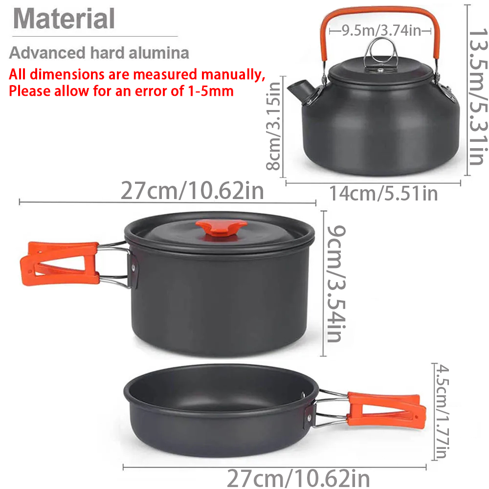 1pcs/1set Camping Cookware Kit - Camping Cooking Recipes 评论和价格