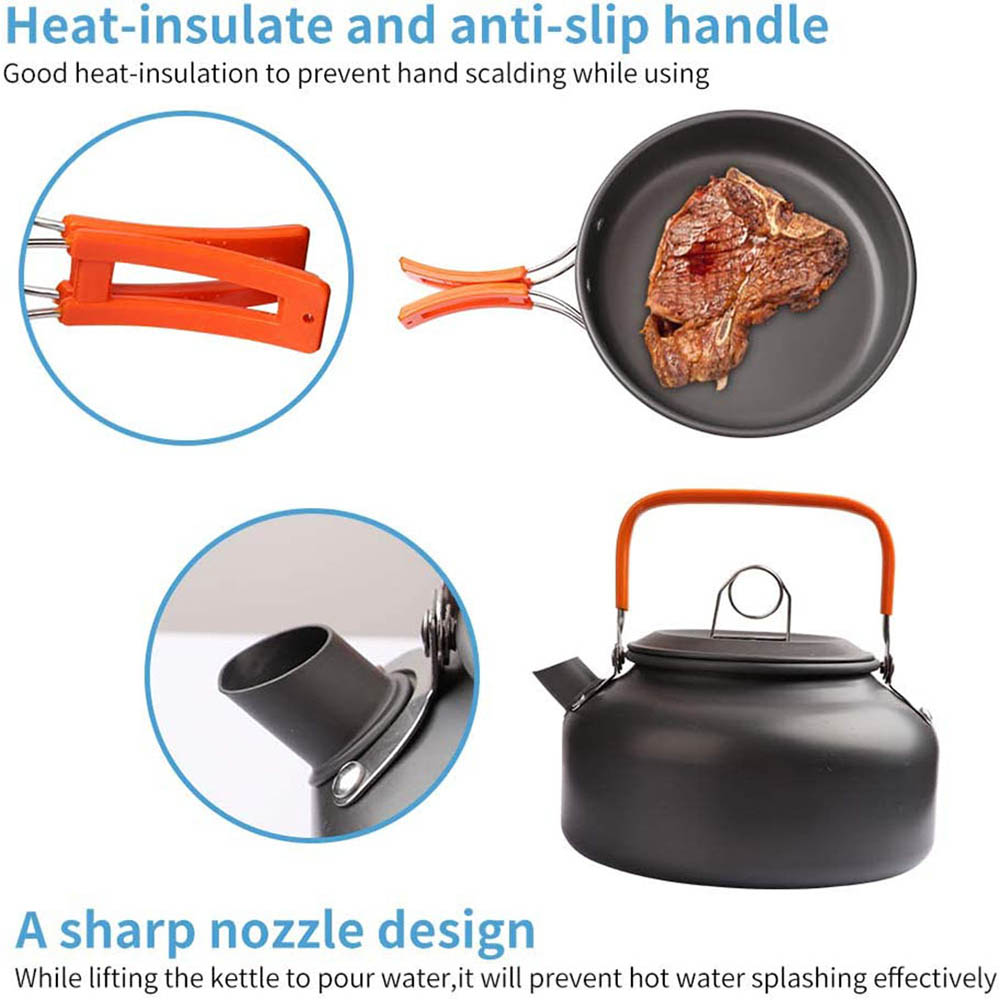 1pcs/1set Camping Cookware Kit - Camping Cooking Recipes 评论和价格