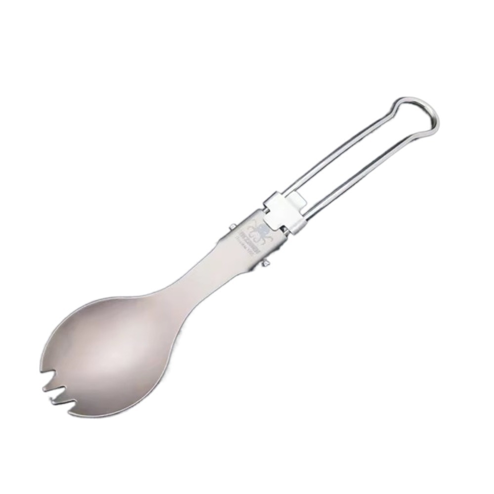 Half Polished Titanium Folding - Camp Spork Set 评论和价格