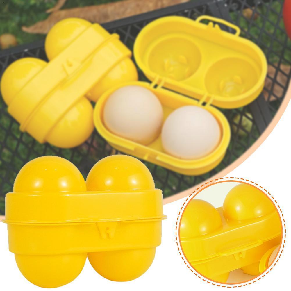 2 Grid Egg Storage Box Contain - Camping Cooking Utensil Holder 评论和价格