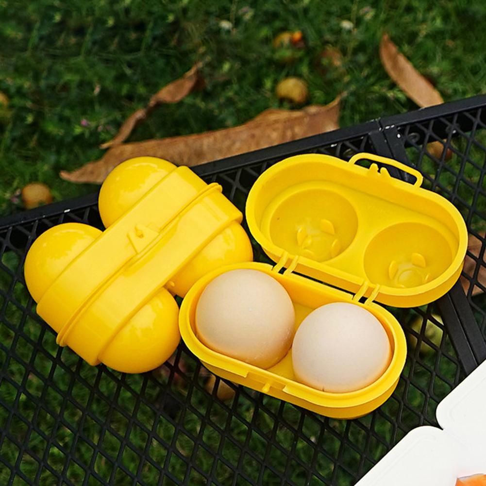 2 Grid Egg Storage Box Contain - Camping Cooking Utensil Holder 评论和价格