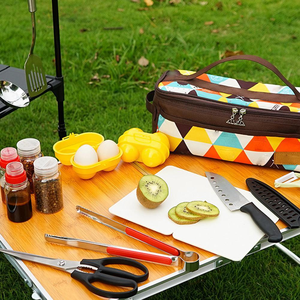 2 Grid Egg Storage Box Contain - Camping Cooking Utensil Holder 评论和价格