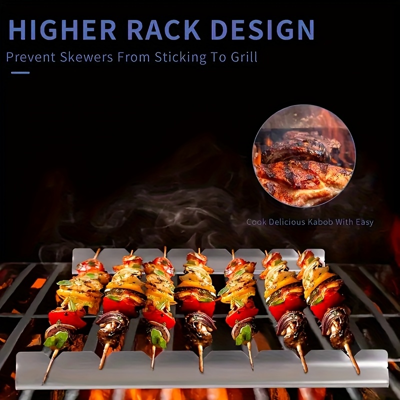 2pcs Kebab Rack Kebab Stands S - Camping Cooking Utensil Holder 评论和价格