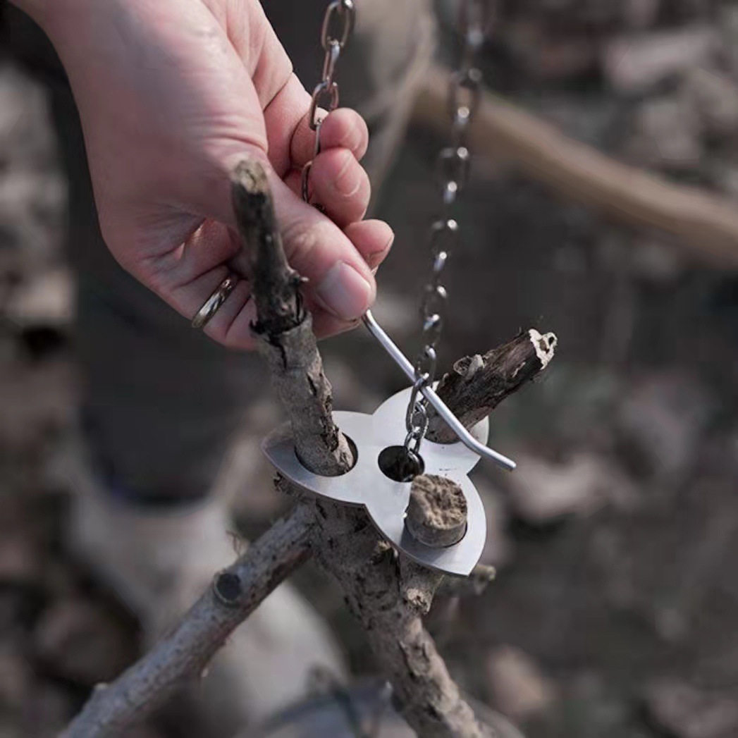 Stainless Steel Camping Tripod - Camping Cooking Tripod 评论和价格
