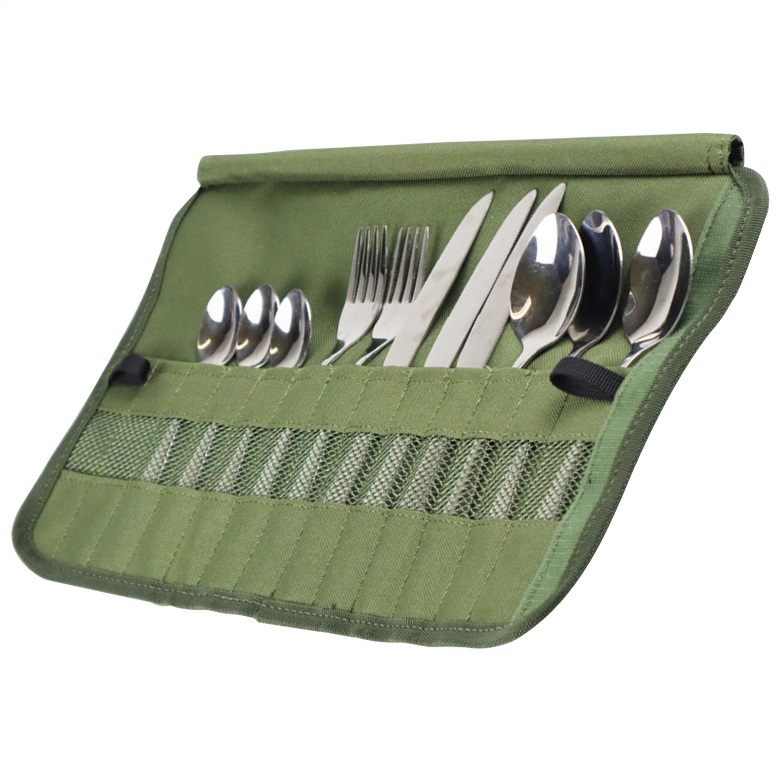 Camping Tableware Roll Bag Cam - Camping Cooking Utensil Holder 评论和价格