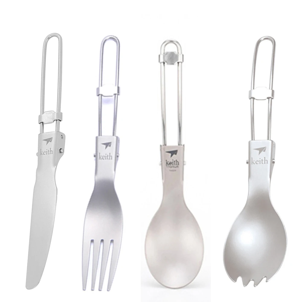 Keith Outdoor Titanium Folding - Camp Spork Set 评论和价格