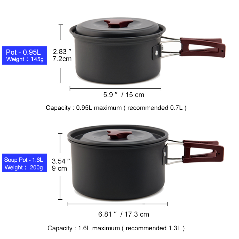 Widesea Camping Cookware Set O - Camping Cooking Bundle 评论和价格