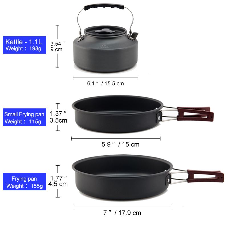 Widesea Camping Cookware Set O - Camping Cooking Bundle 评论和价格
