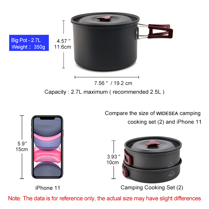 Widesea Camping Cookware Set O - Camping Cooking Bundle 评论和价格
