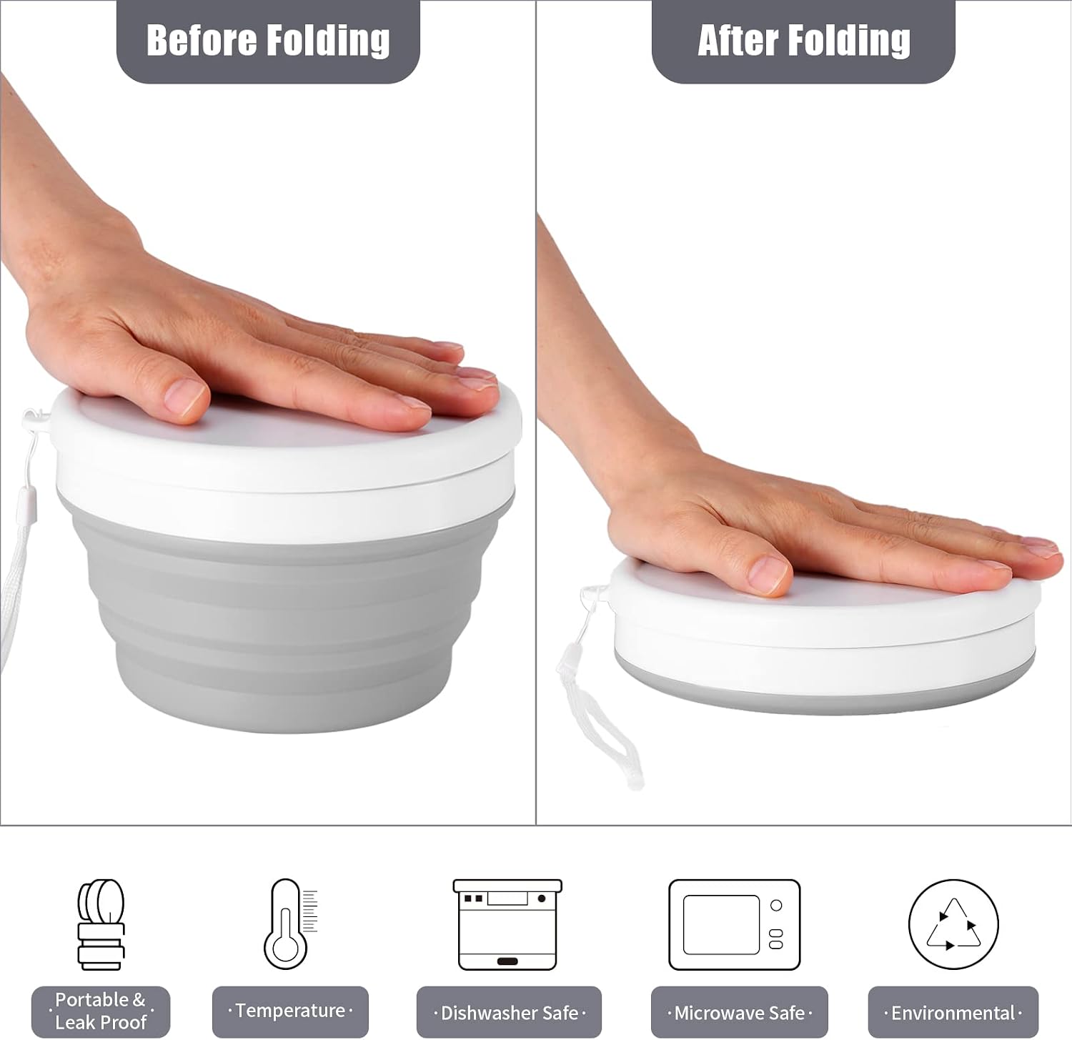 Collapsible Silicone Cup and B - Camp Spork Set 评论和价格