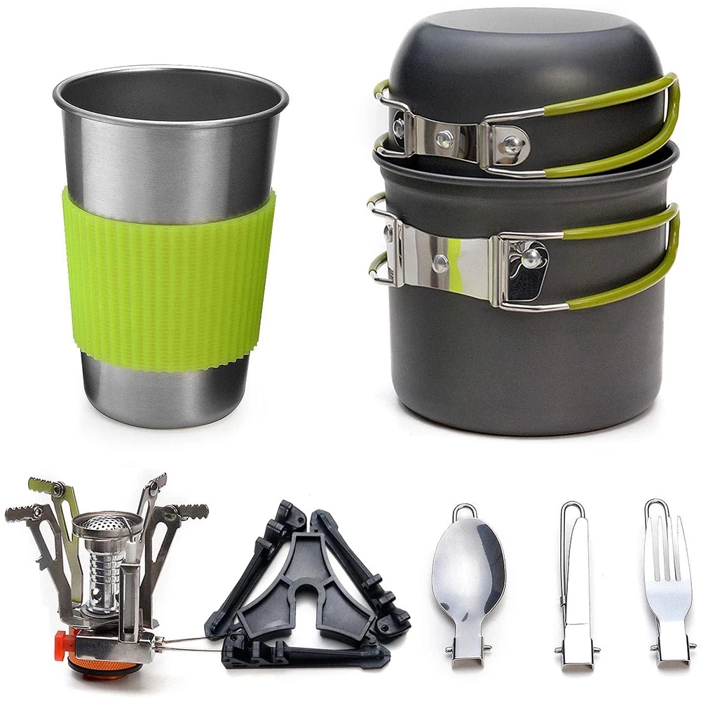 Camping Cookware Kit with Stov - Camping Cooking Recipes 评论和价格