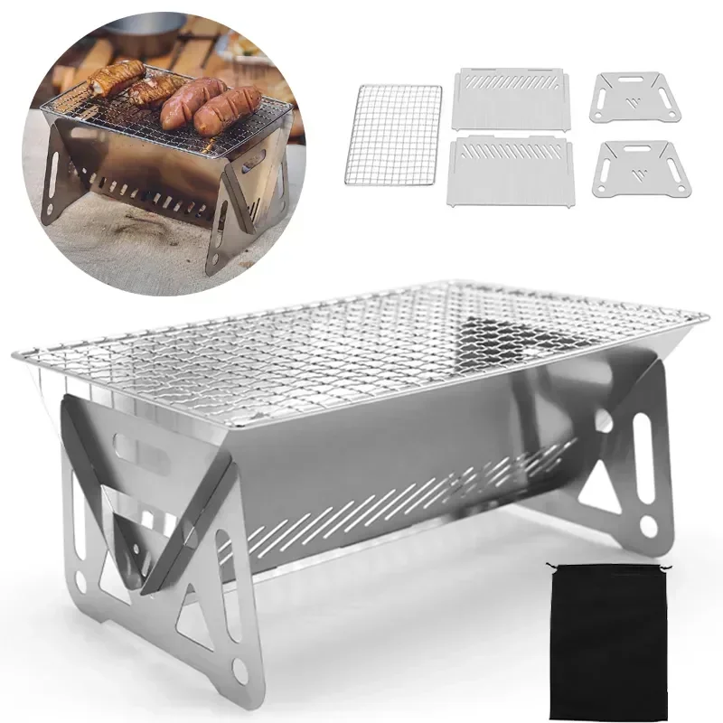 Portable Folding Barbecue Gril - Camping Cooking Tripod 评论和价格