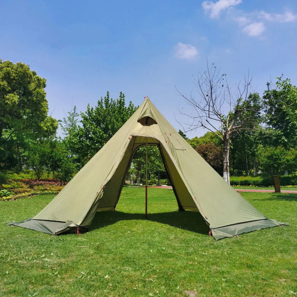 New Pyramid Tent With Snow Ski - Camping Cooking Snow 评论和价格