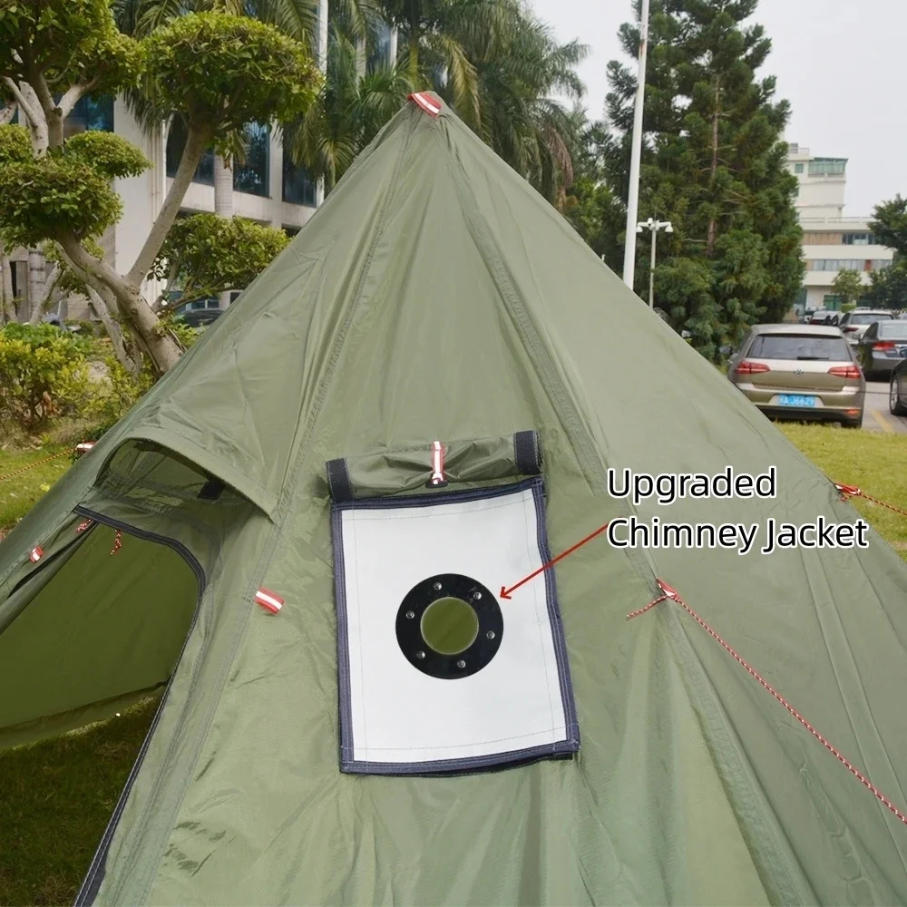 New Pyramid Tent With Snow Ski - Camping Cooking Snow 评论和价格