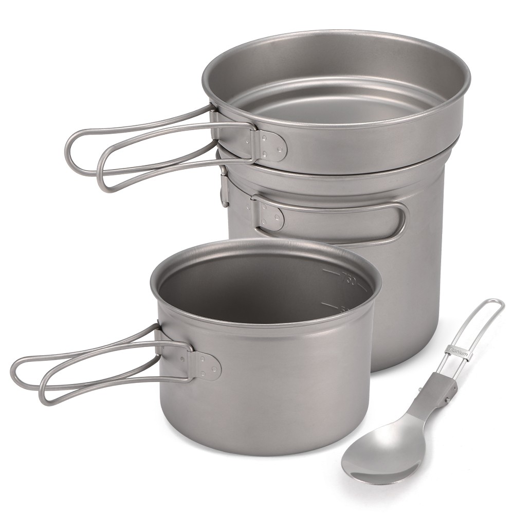 Ultralight 3pcs Titanium Campi - Camp Spork Set 评论和价格